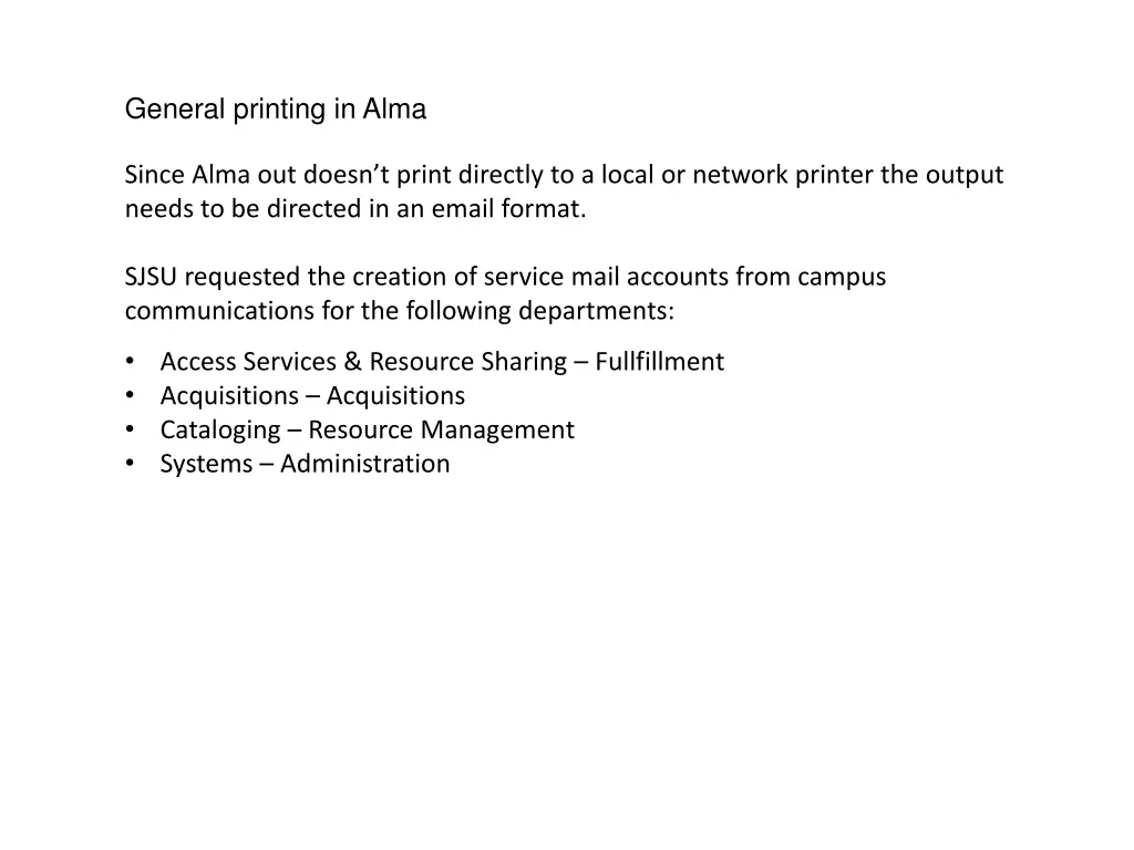 general printing in alma