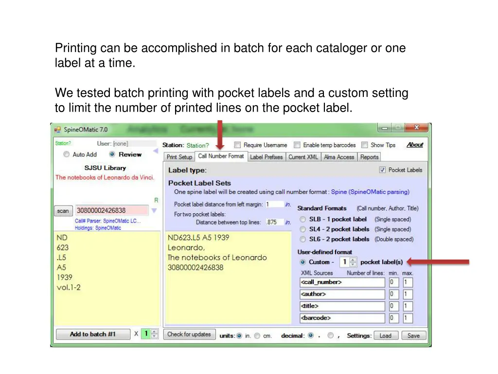 printing can be accomplished in batch for each