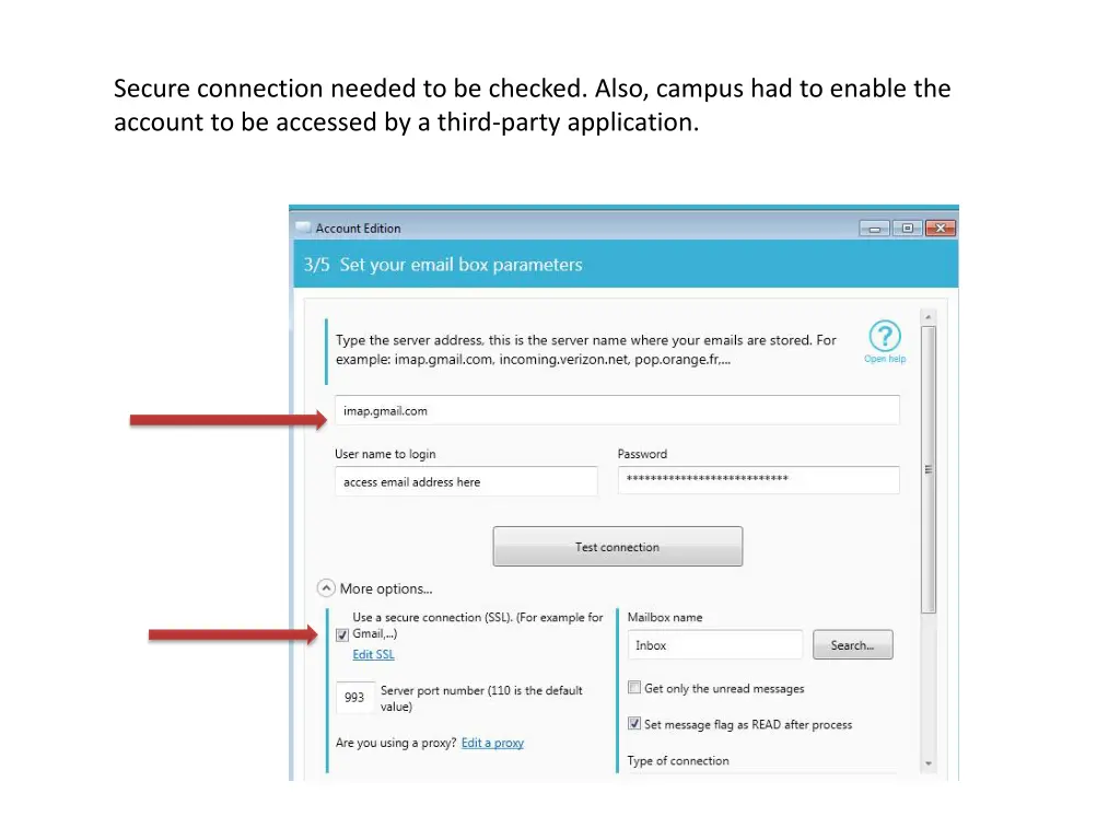secure connection needed to be checked also