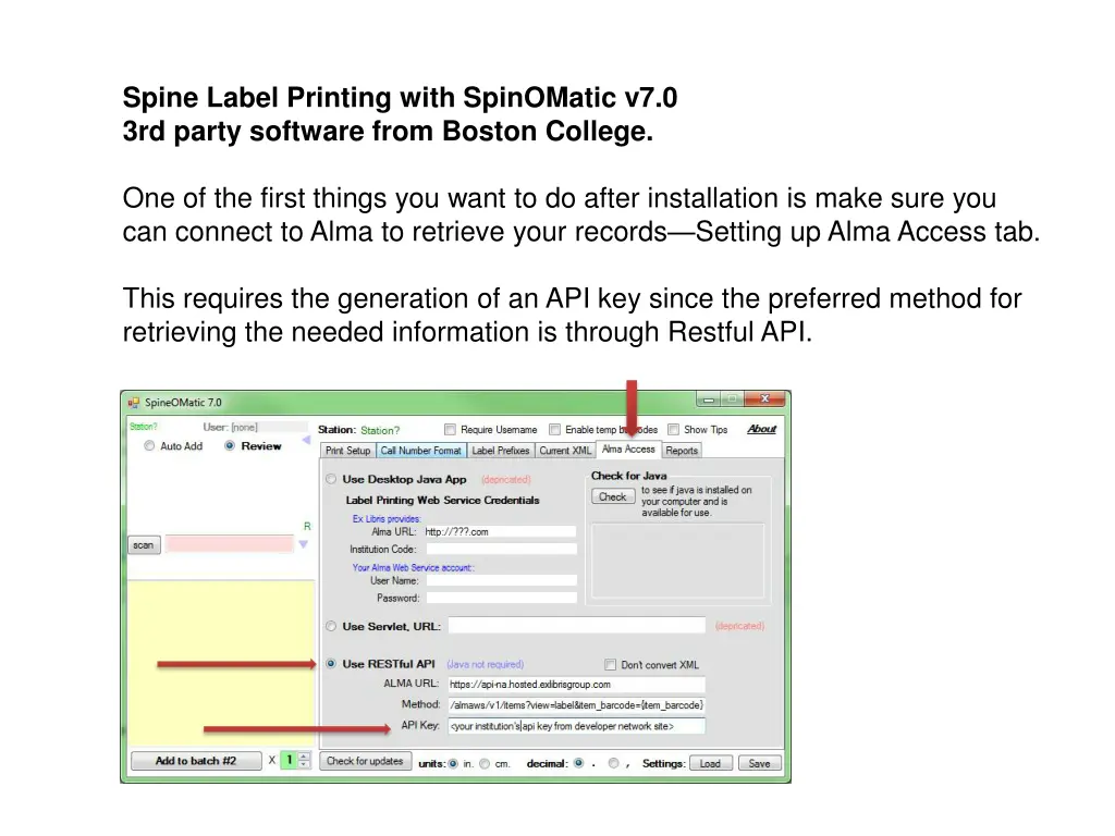 spine label printing with spinomatic