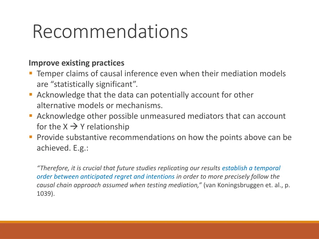 recommendations