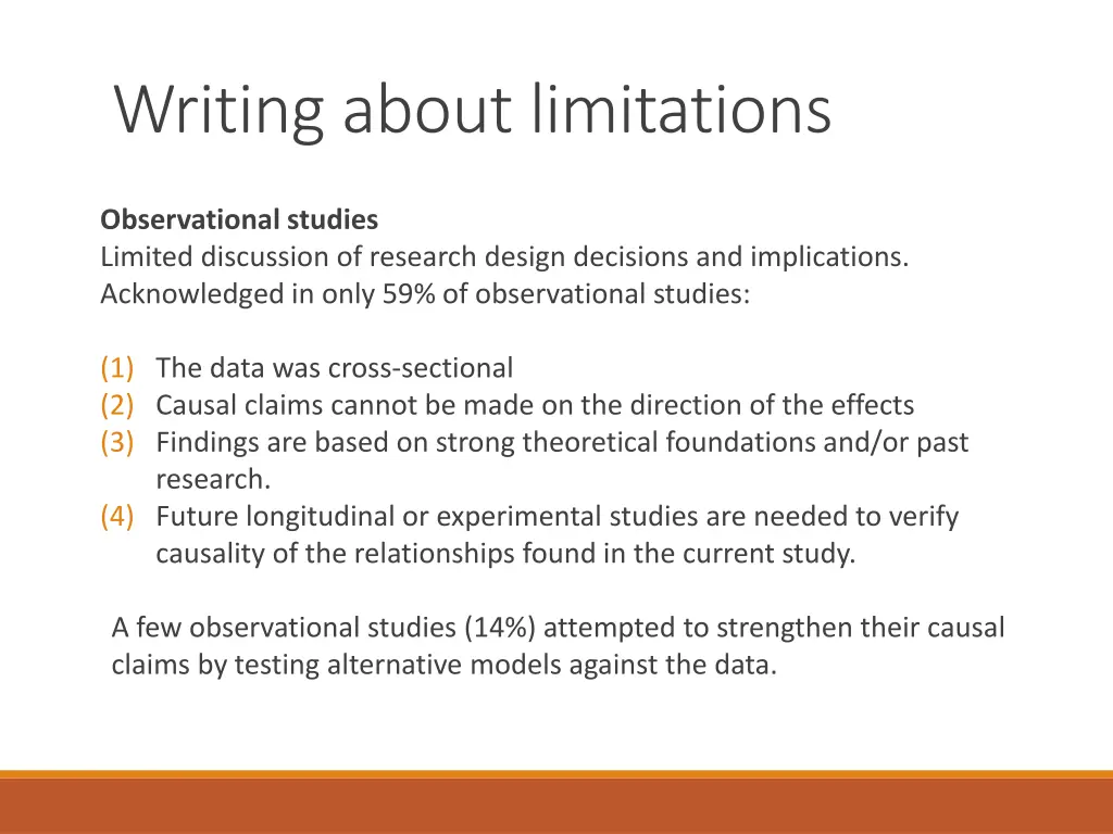 writing about limitations