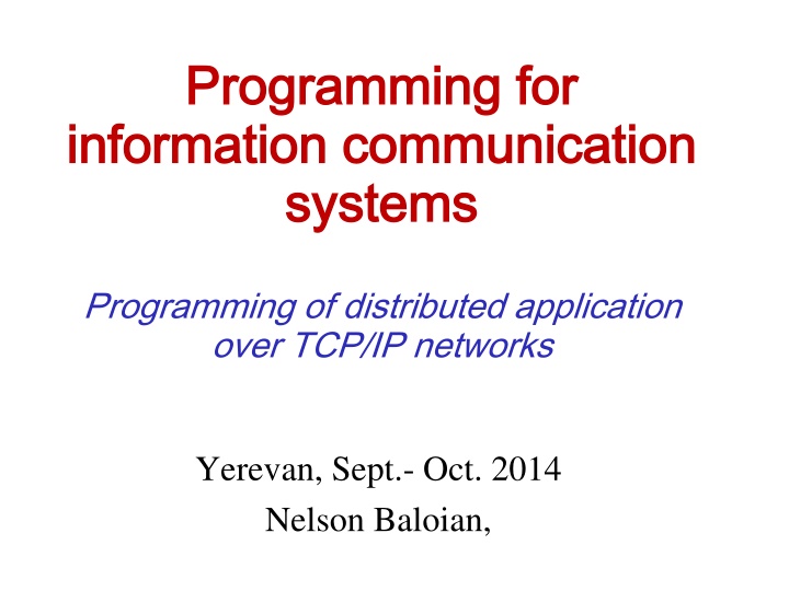 programming for programming for information