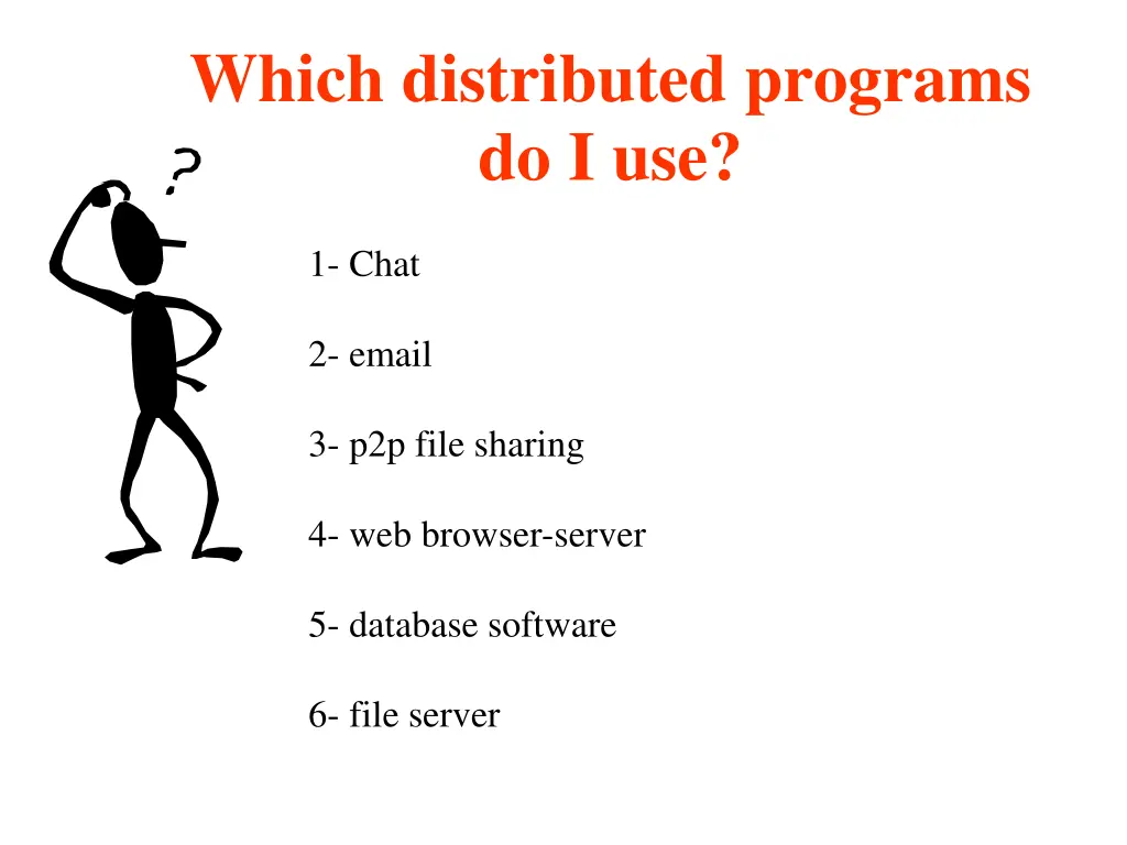 which distributed programs do i use