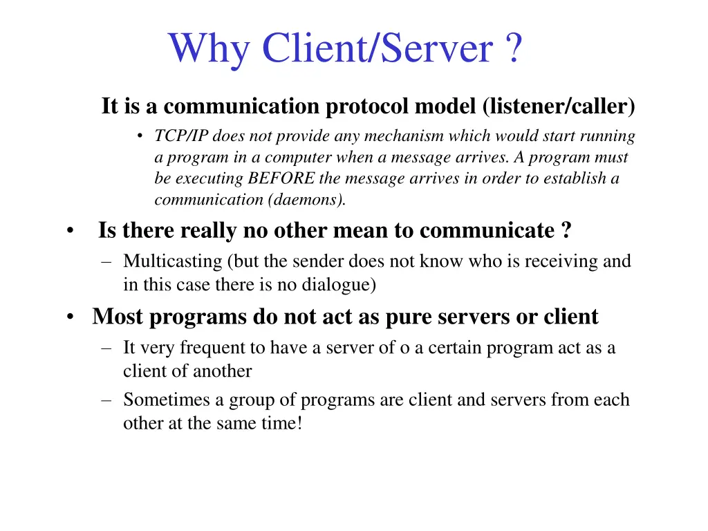 why client server