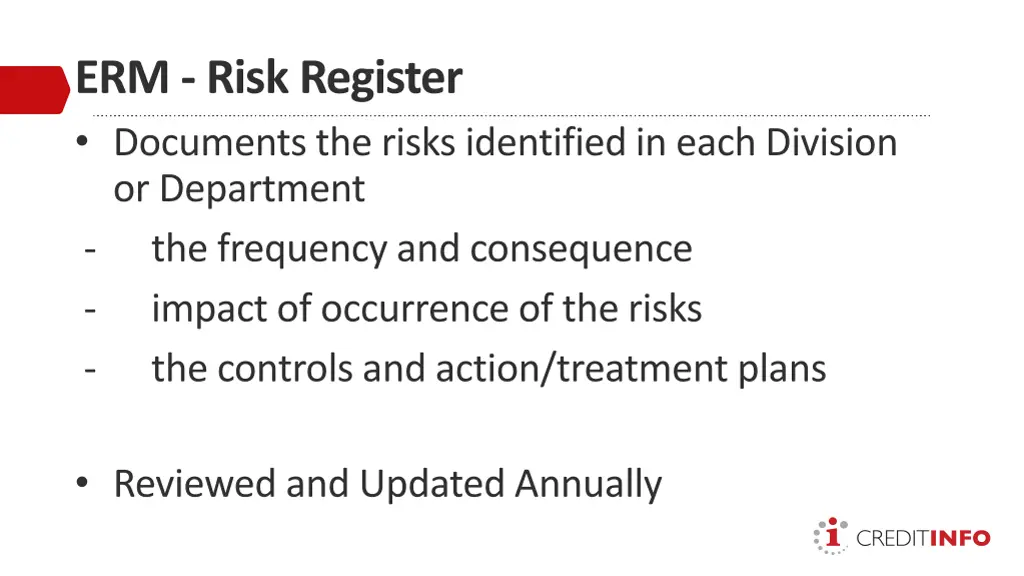 erm risk register documents the risks identified