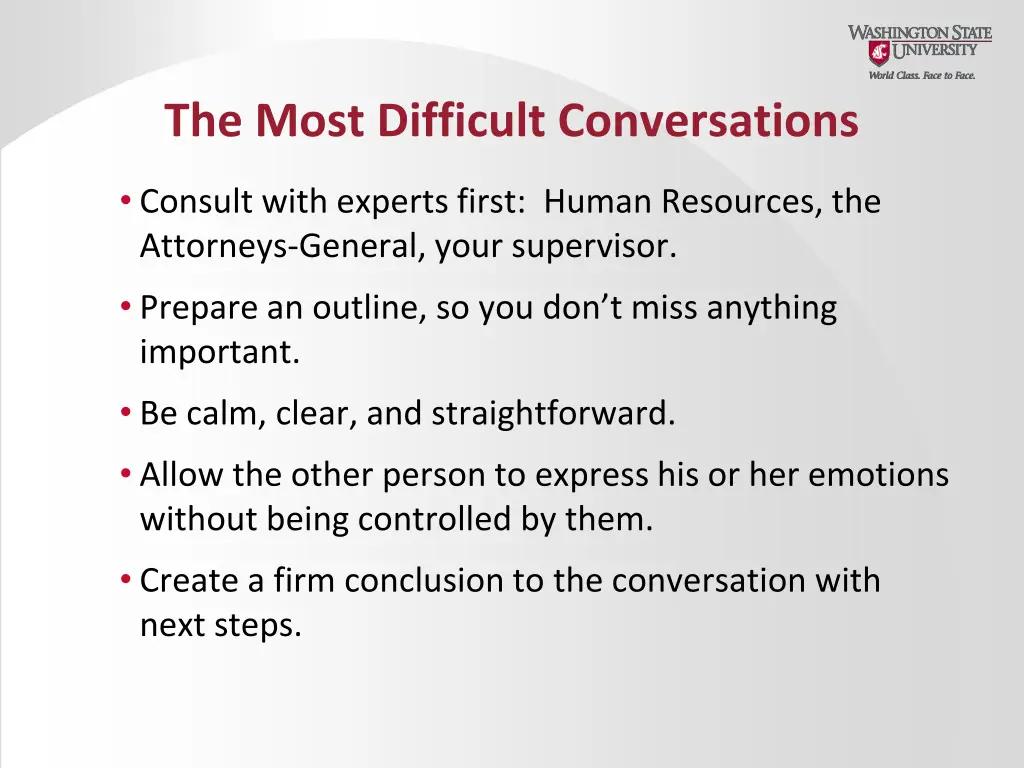 the most difficult conversations