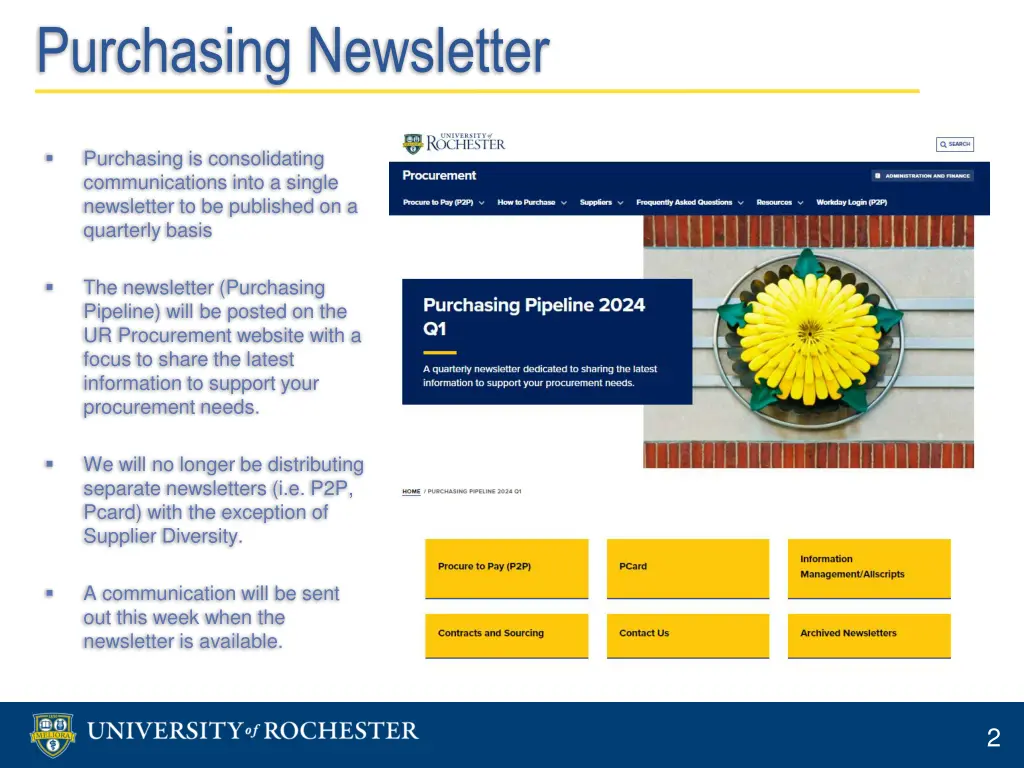 purchasing newsletter