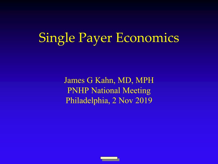 single payer economics