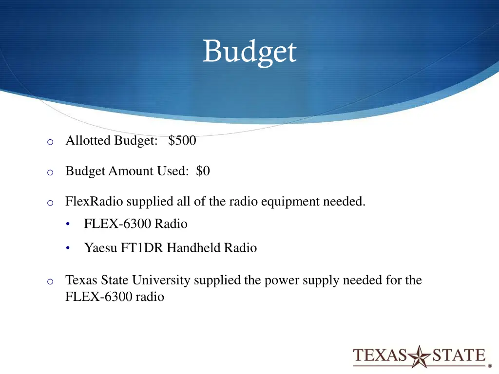 budget