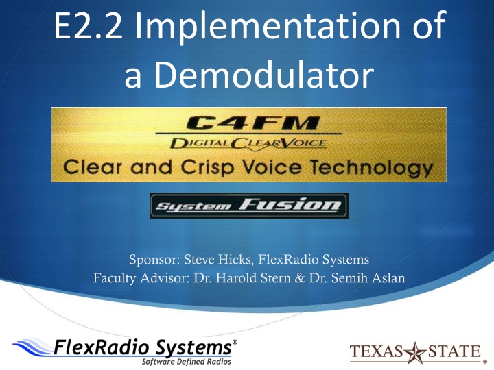 e2 2 implementation of a demodulator