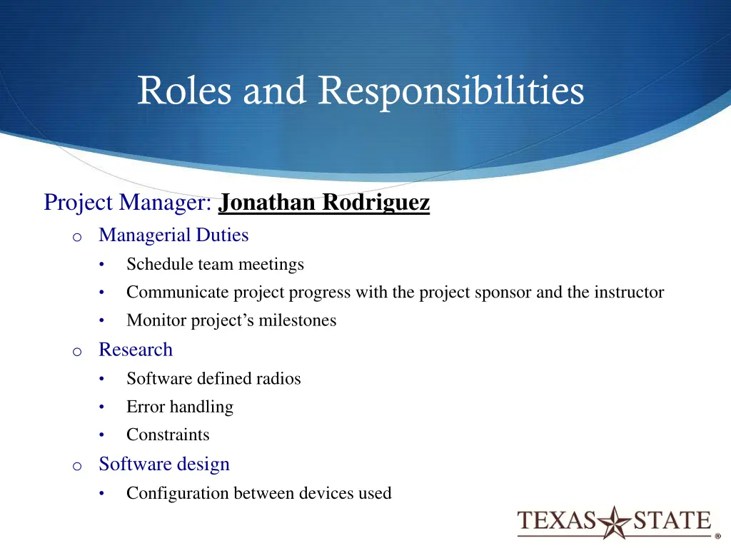 roles and responsibilities