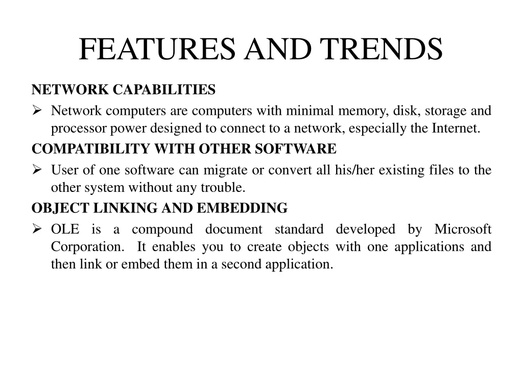 features and trends 1