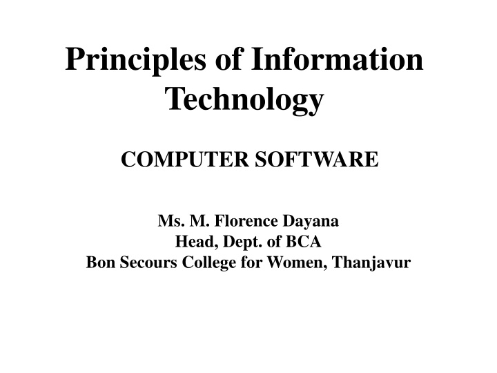 principles of information technology