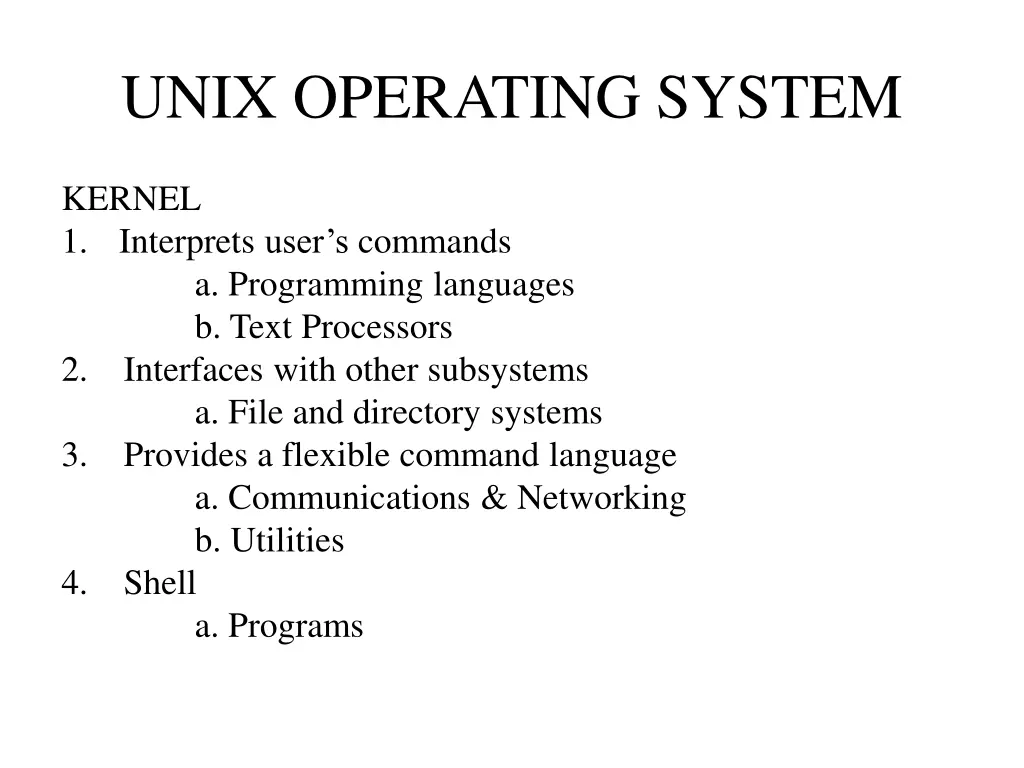 unix operating system