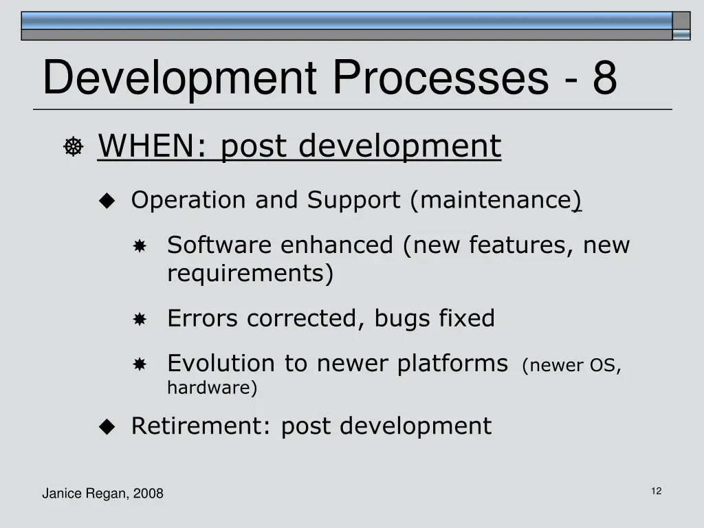 development processes 8