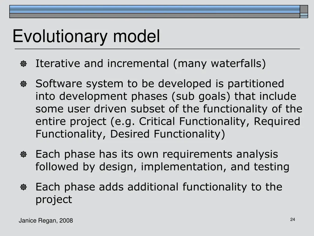 evolutionary model