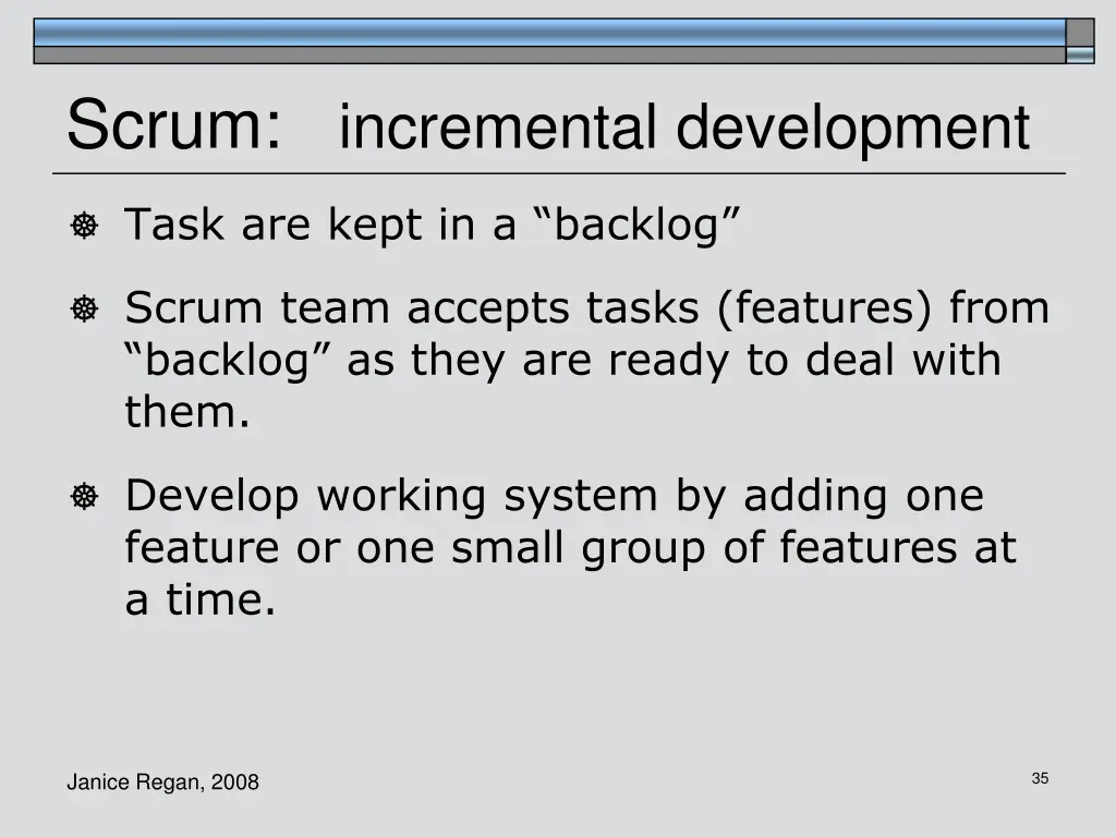 scrum incremental development