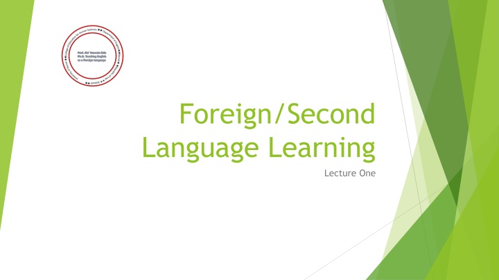 foreign second language learning