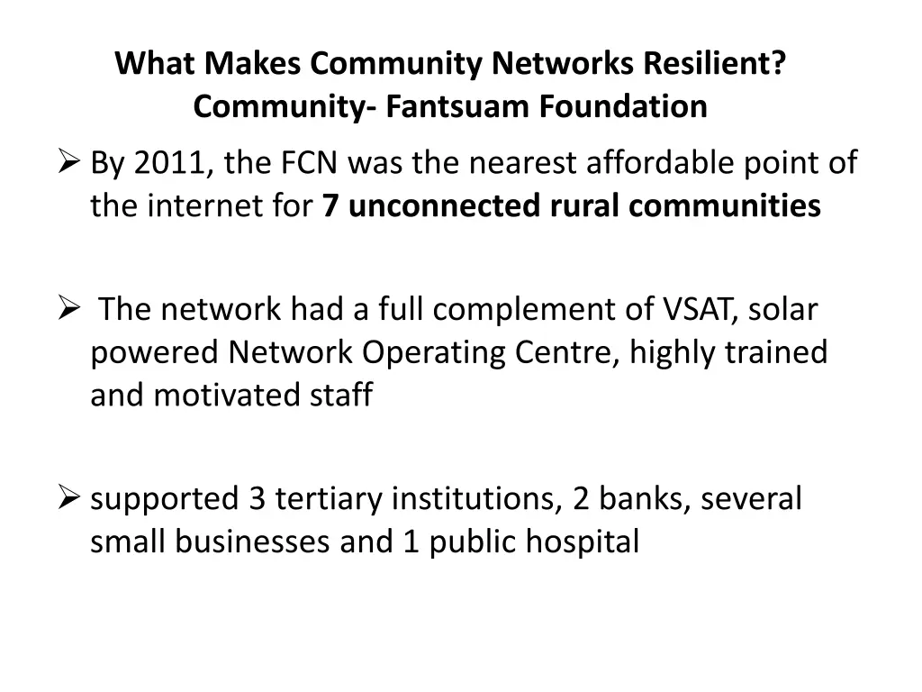 what makes community networks resilient community
