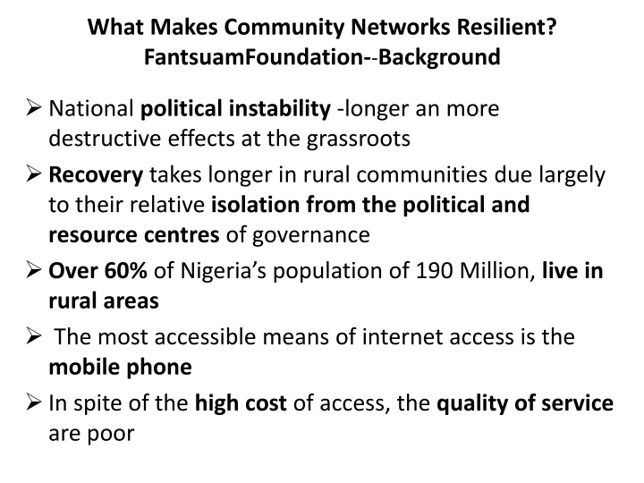 what makes community networks resilient