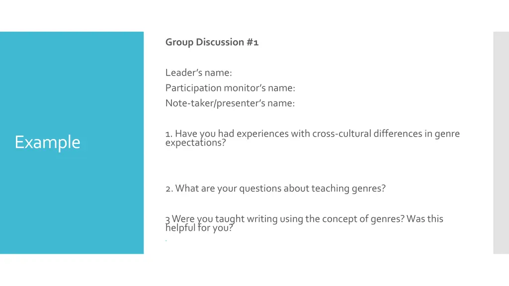 group discussion 1
