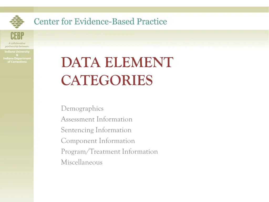 data element categories