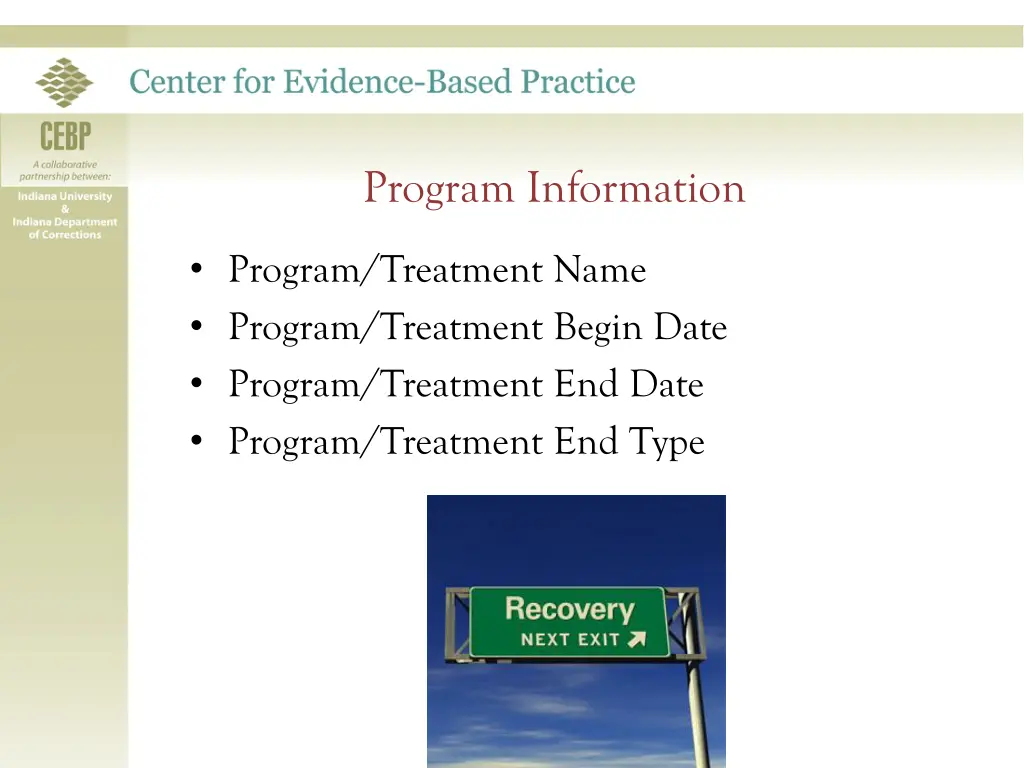 program information