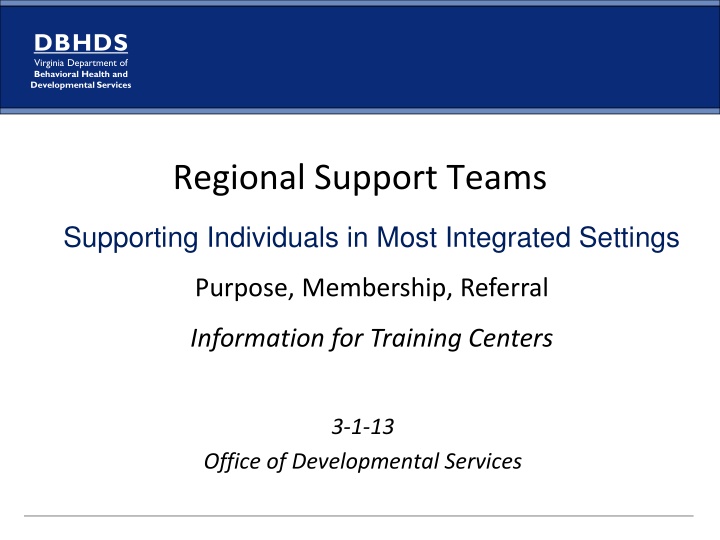 dbhds virginia department of behavioral health