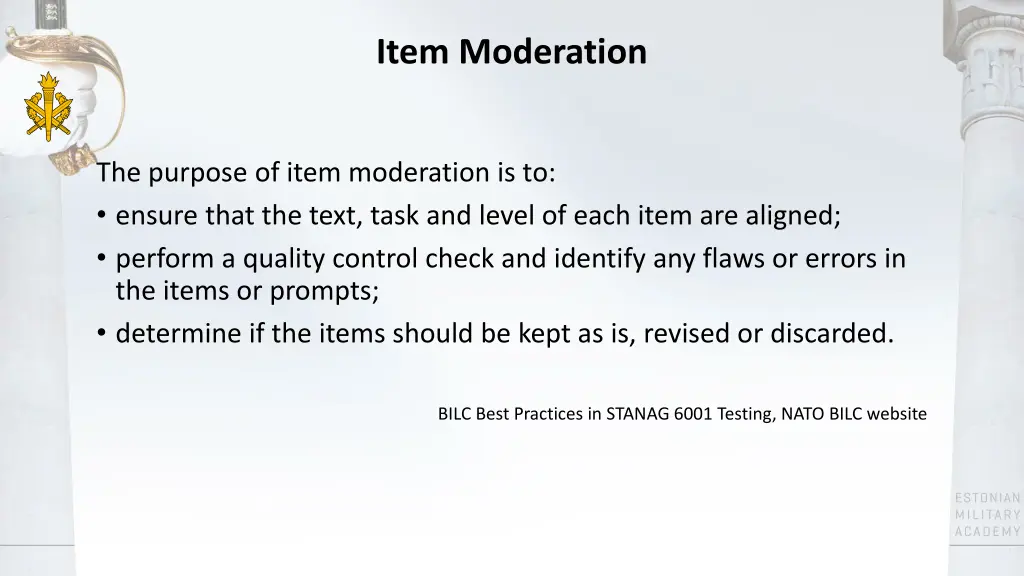 item moderation