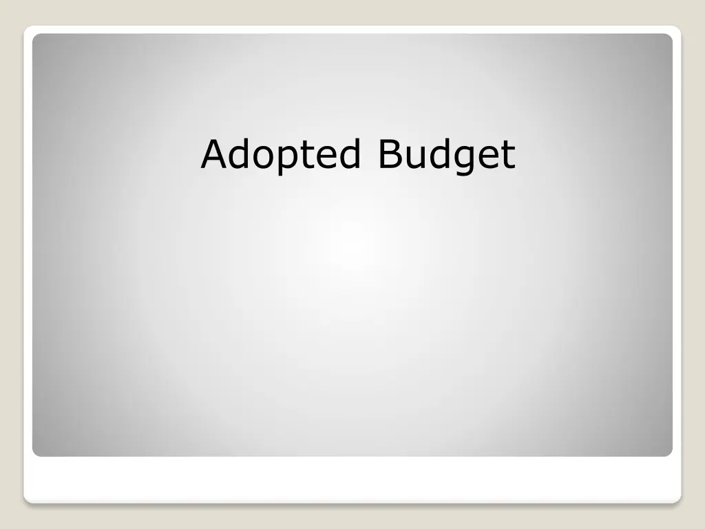 adopted budget