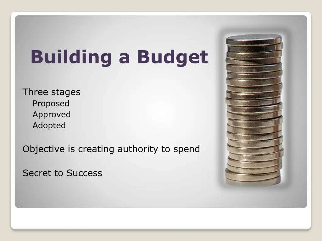 building a budget
