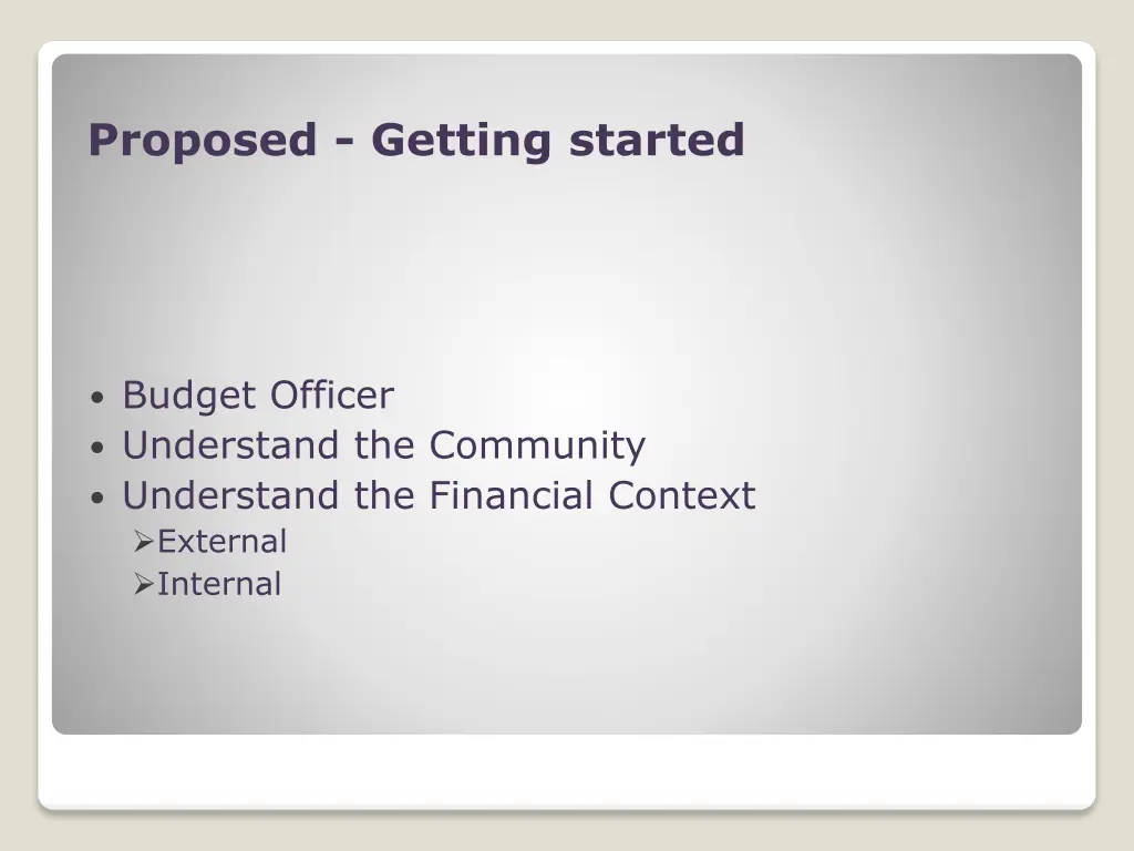 proposed getting started 1