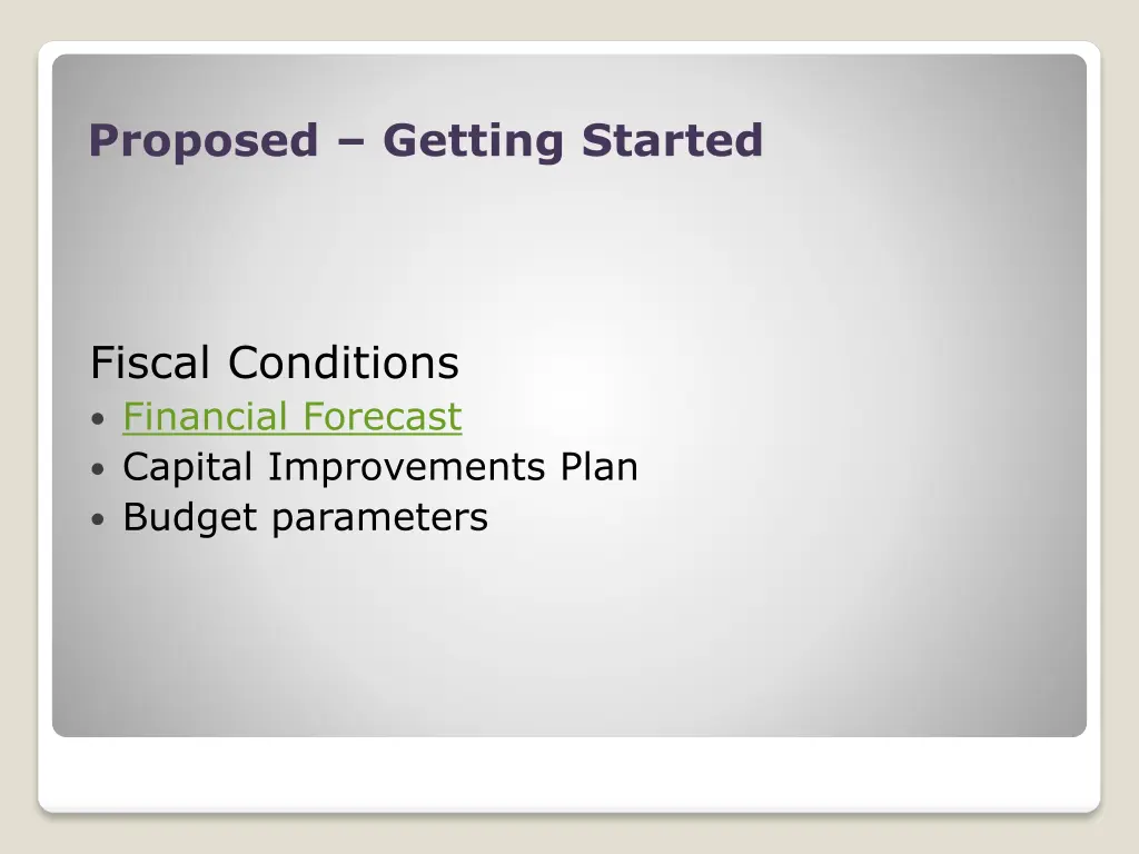 proposed getting started 2