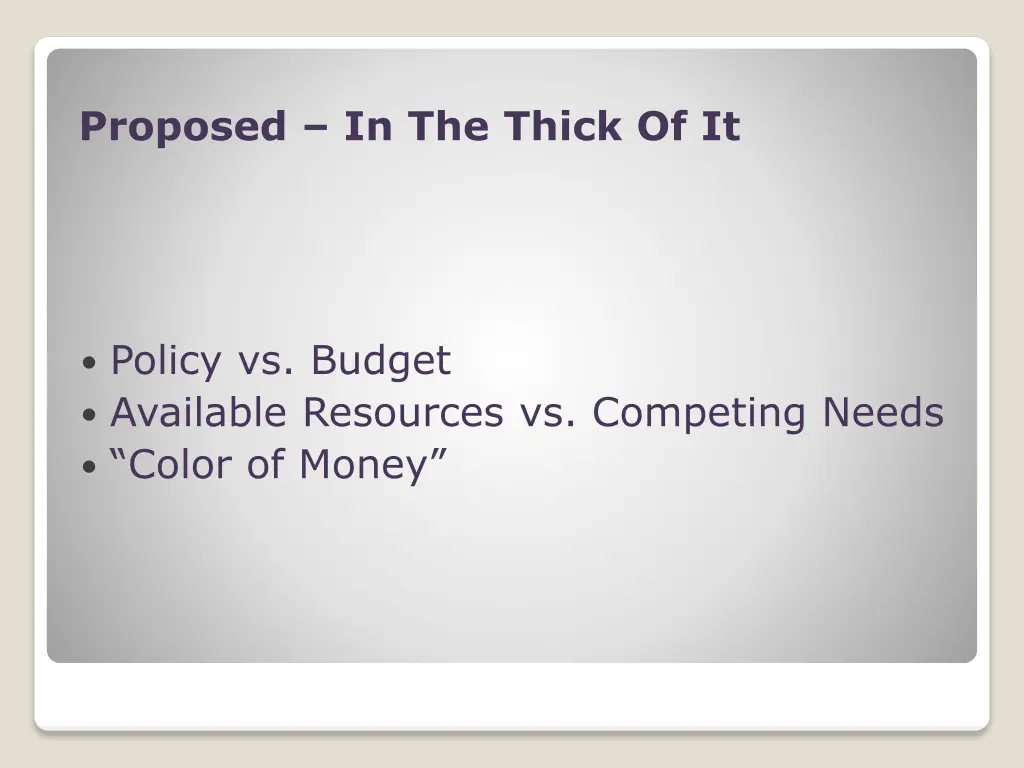 proposed in the thick of it