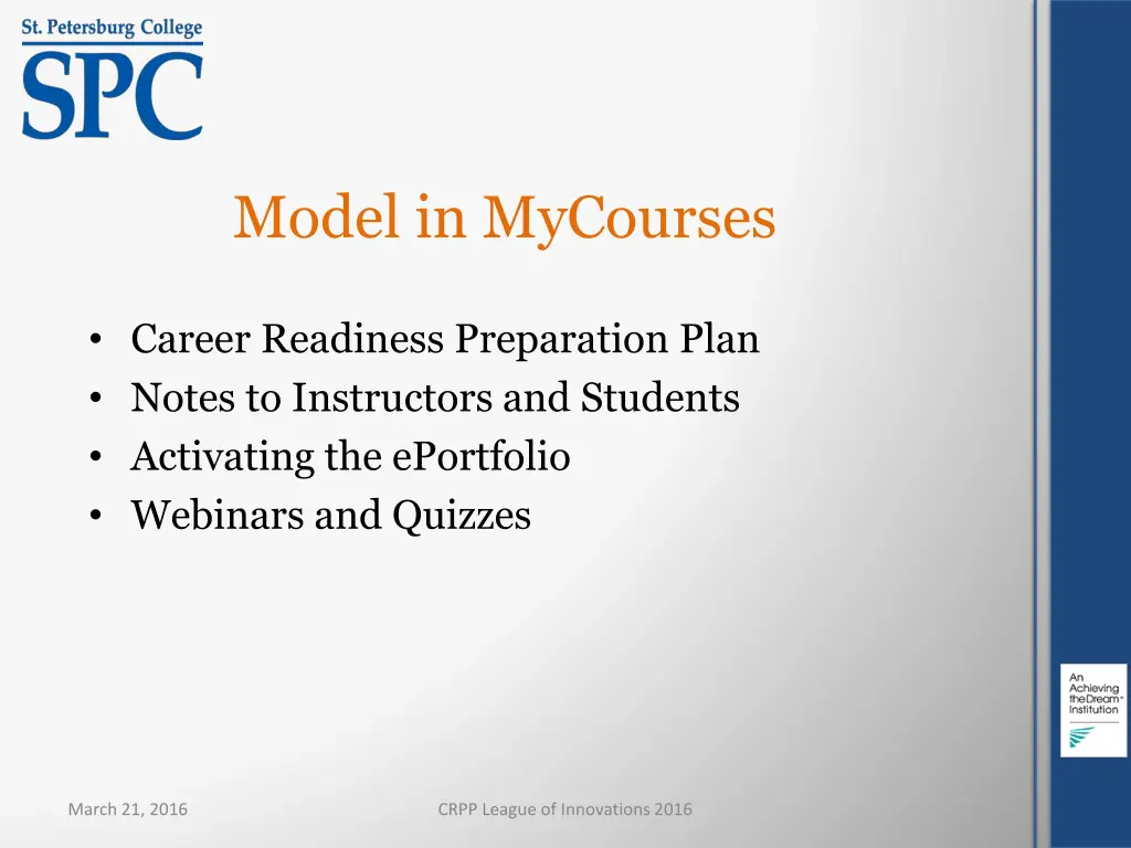 model in mycourses