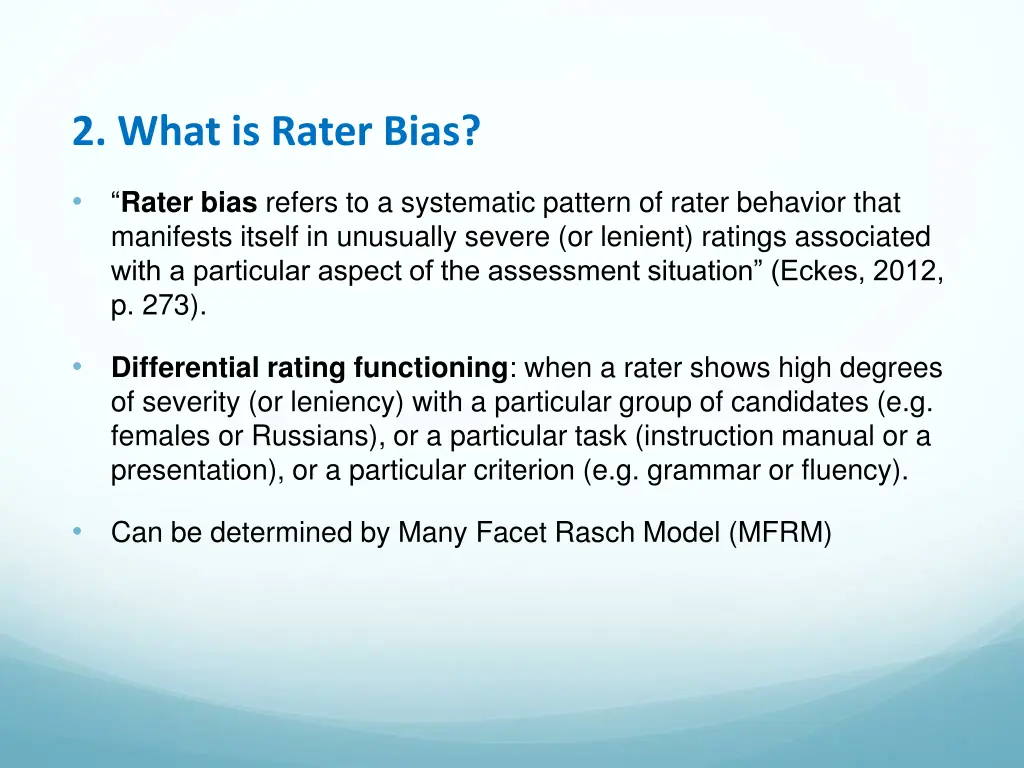 2 what is rater bias