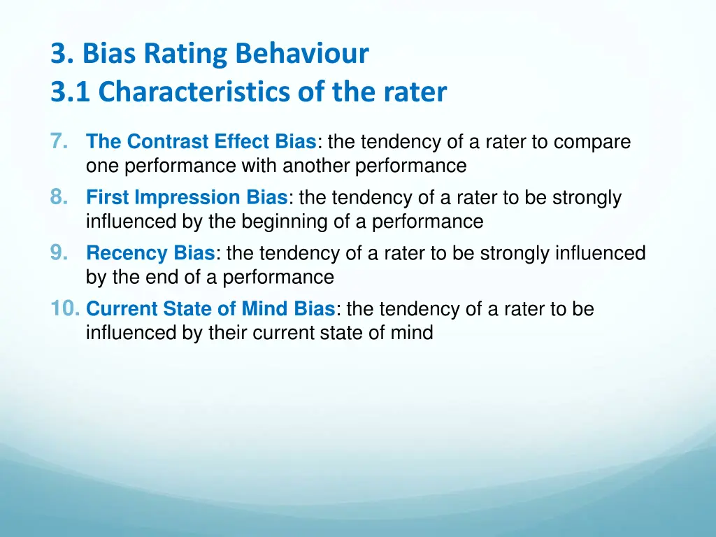 3 bias rating behaviour 3 1 characteristics 1