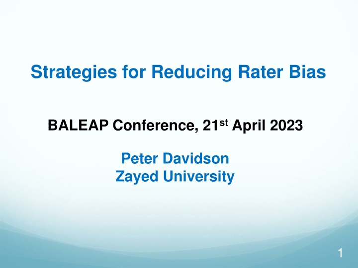 strategies for reducing rater bias