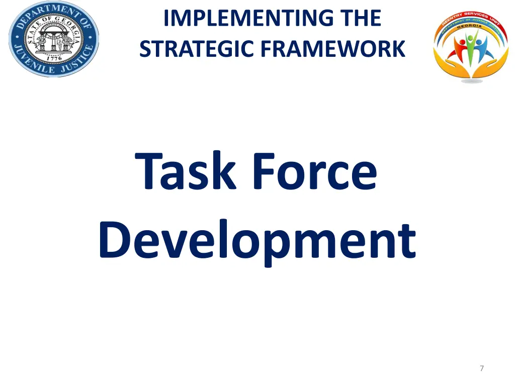 implementing the strategic framework