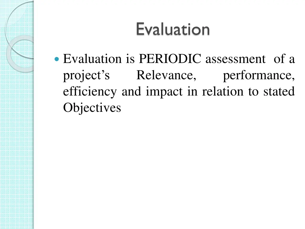 evaluation