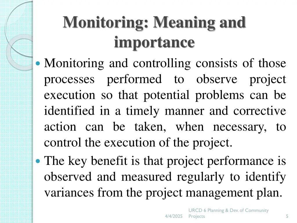 monitoring meaning and importance monitoring