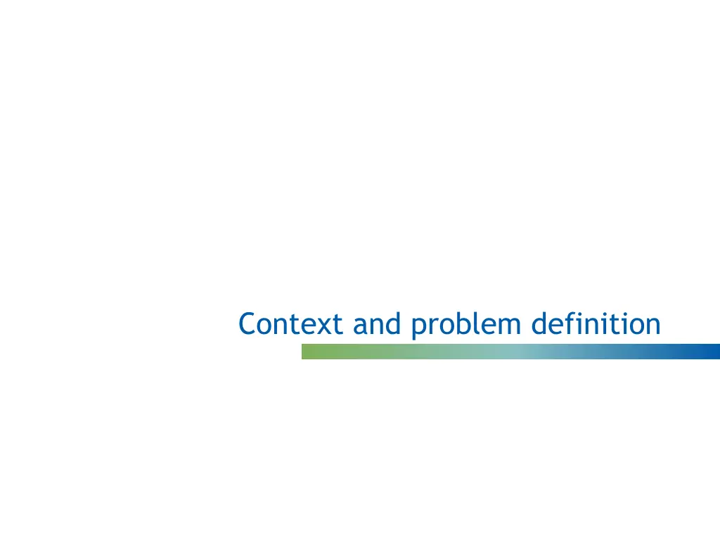 context and problem definition