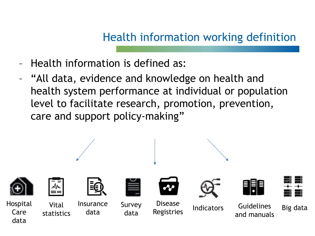 health information working definition