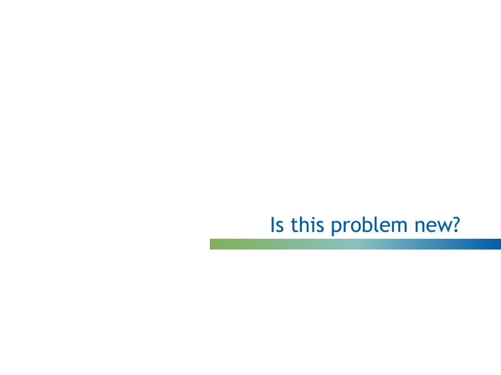 is this problem new