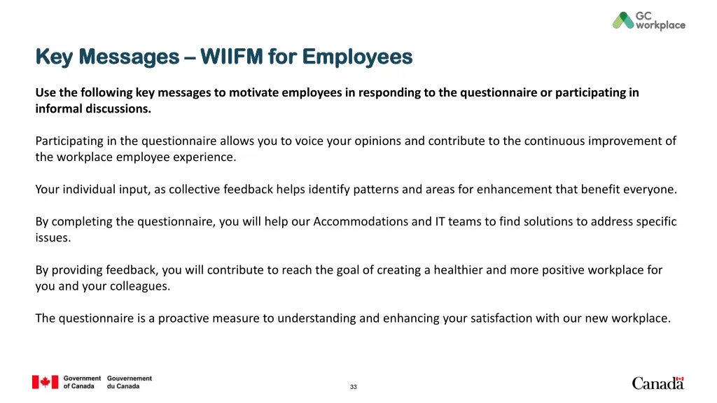 key messages key messages wiifm for employees