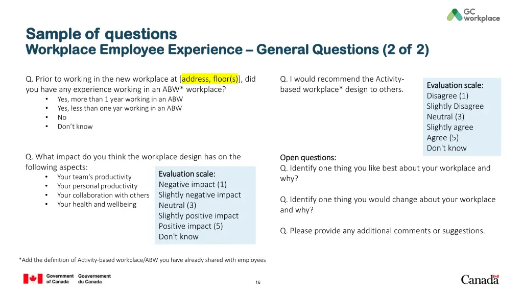 sample of questions sample of questions workplace 1