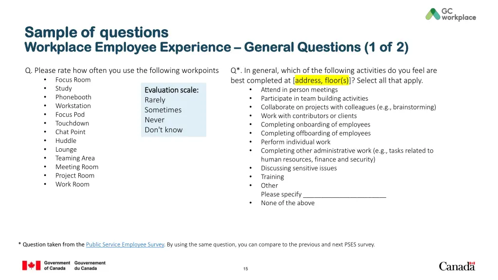 sample of questions sample of questions workplace