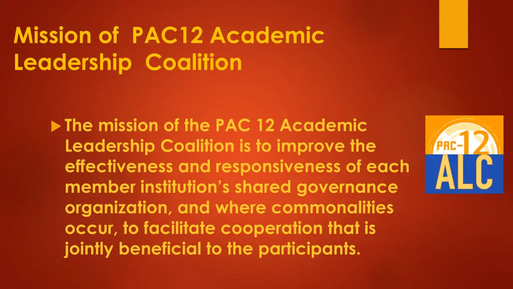 mission of pac12 academic leadership coalition