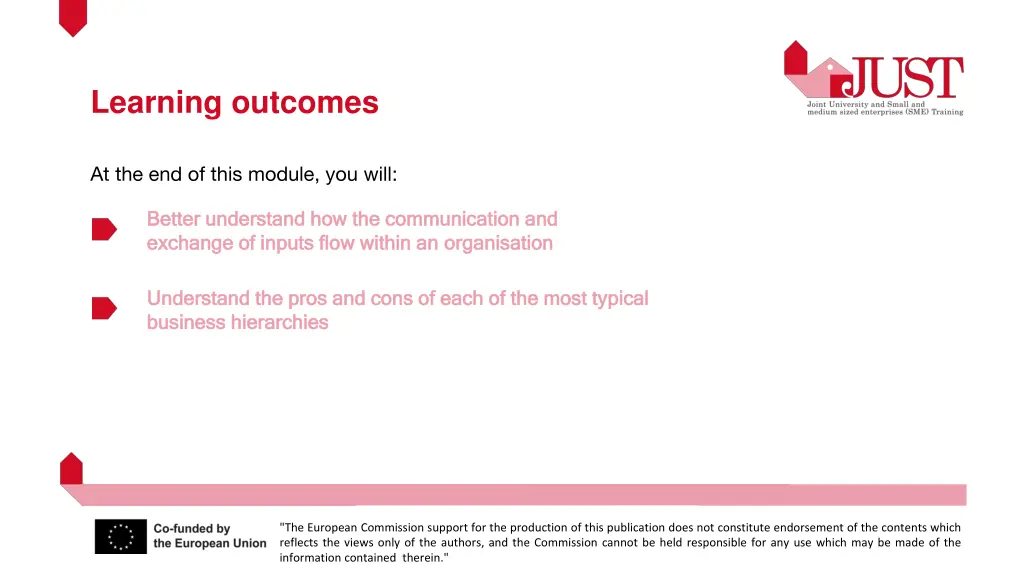 learning outcomes